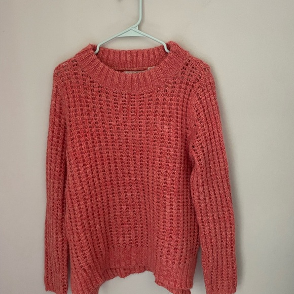 Anthropologie Field Flower Coral Knit Wool Blend Sweater Size XL - Picture 1 of 8